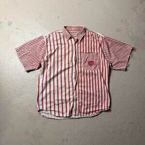 Vintage 90s Bugle Boy Striped Men's XL Polo Distressed Red